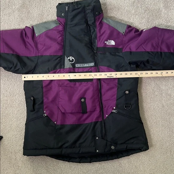The North Face Steep Tech 550 Ski Jacket Women’s Size Large Purple & Black VTG - Picture 10 of 11